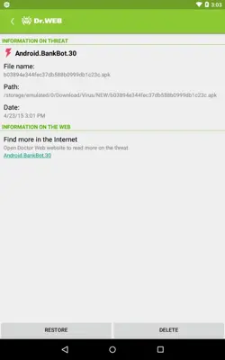 Anti-virus Dr.Web Light android App screenshot 9