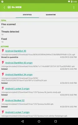 Anti-virus Dr.Web Light android App screenshot 10