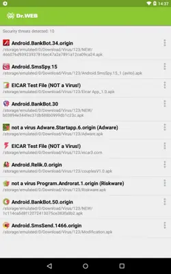 Anti-virus Dr.Web Light android App screenshot 12