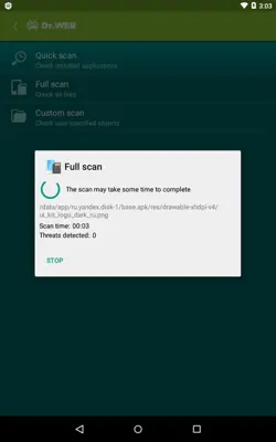 Anti-virus Dr.Web Light android App screenshot 13