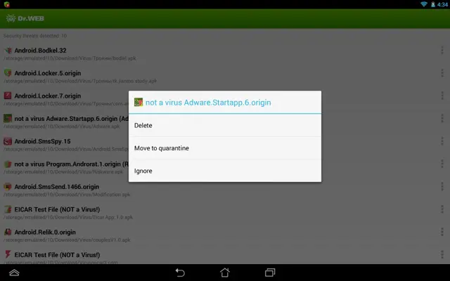 Anti-virus Dr.Web Light android App screenshot 17