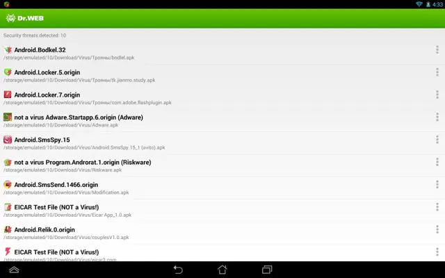 Anti-virus Dr.Web Light android App screenshot 18