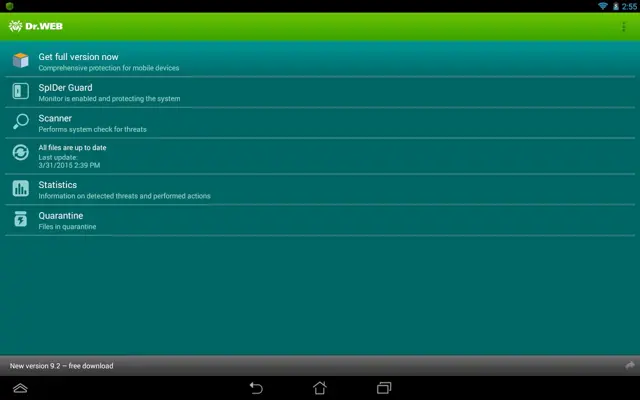 Anti-virus Dr.Web Light android App screenshot 20