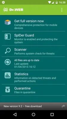 Anti-virus Dr.Web Light android App screenshot 26